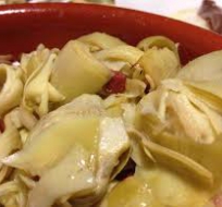 alcachofas con jamón
