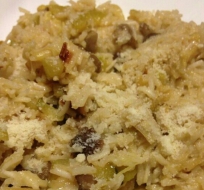 arroz con calabacin y setas