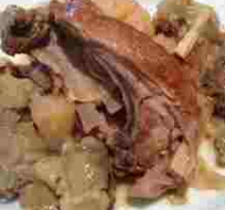 costillas de cordero con alcachofas