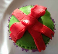 cupcakes con lazo de caramelo