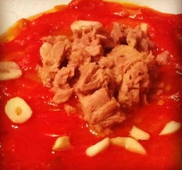 ensalada de pimientos con ventresca