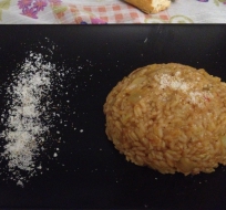 Risotto con la salsa sobrante
