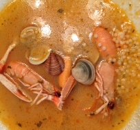 sopa de marisco con cigalas